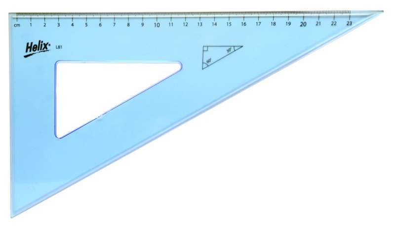 HELIX Geometric Triangle -Transparent, Blue