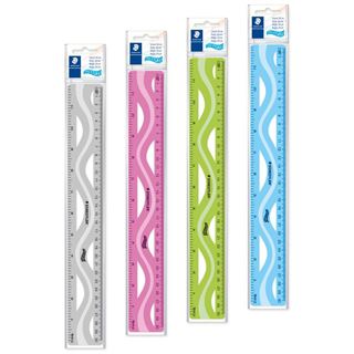 Staedtler- 30CM Ultraflex Ruler- Green, Purple, Blue, Transparent